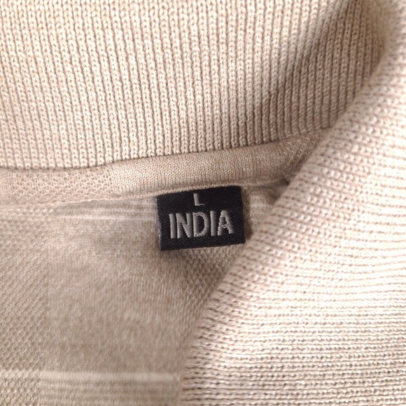 Mercedes Benz Polo Shirt Mens Large Brown Striped Short Sleeve Egyptian Cotton - Picture 5 of 16